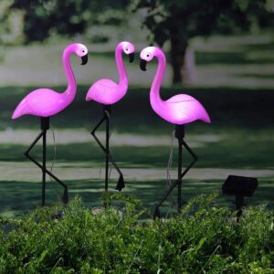 LED saulės sodo lempos – flamingas kaina internetu