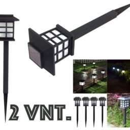 LED sodo lempa, „žibinto“ tipo 2 vnt. kaina internetu