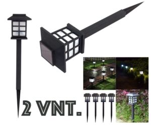LED sodo lempa, „žibinto“ tipo 2 vnt. kaina internetu