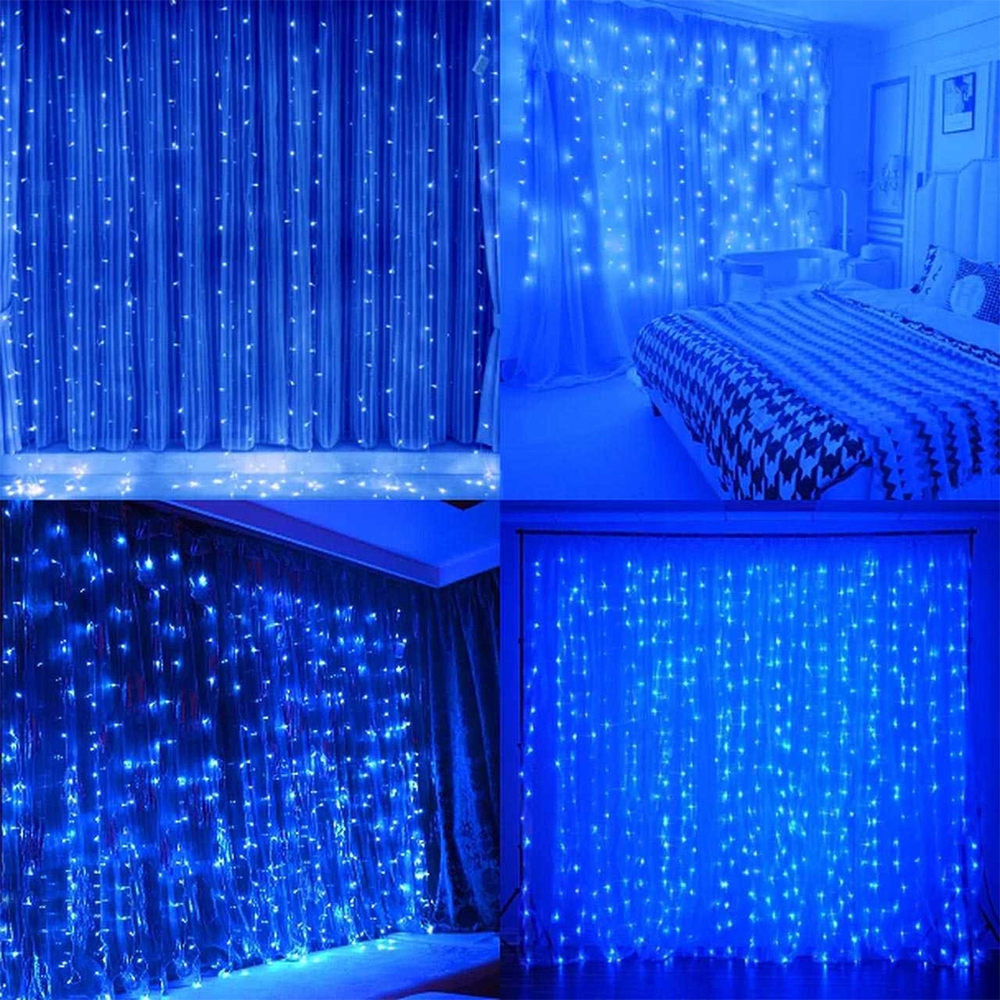 LED USB Užuolaida - Girlianda, mėlyna kaina internetu