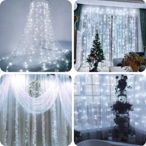 LED USB Užuolaida - Girlianda, šaltai balta kaina internetu