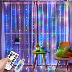 LED USB Užuolaida - Girlianda, spalvota kaina internetu
