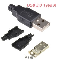 Lituojamas Lizdas USB Type-A A 2.0 Male 4 Pin Plug kaina internetu