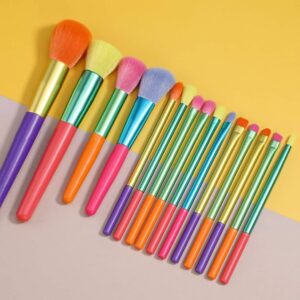 Makiažo šepetėliai "Rainbow" kaina internetu