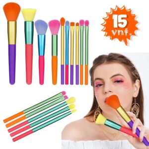 Makiažo šepetėliai "Rainbow" kaina internetu