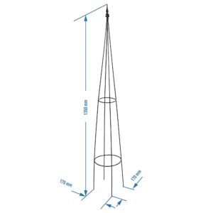 Metalinė pergolė – Piramidė, 135 cm kaina internetu