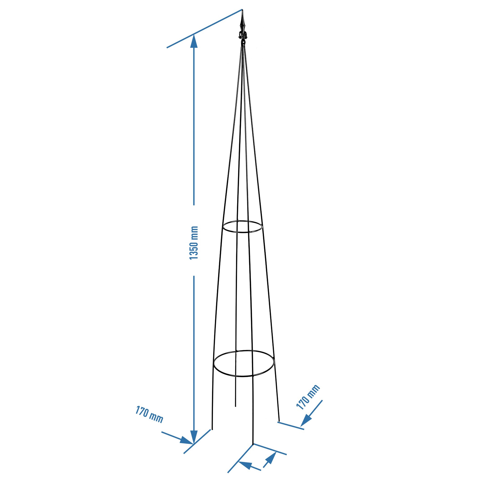 Metalinė pergolė – Piramidė, 135 cm kaina internetu
