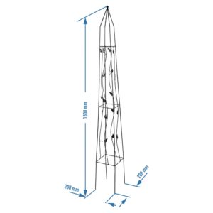Metalinė pergolė - Piramidė, 150cm kaina internetu