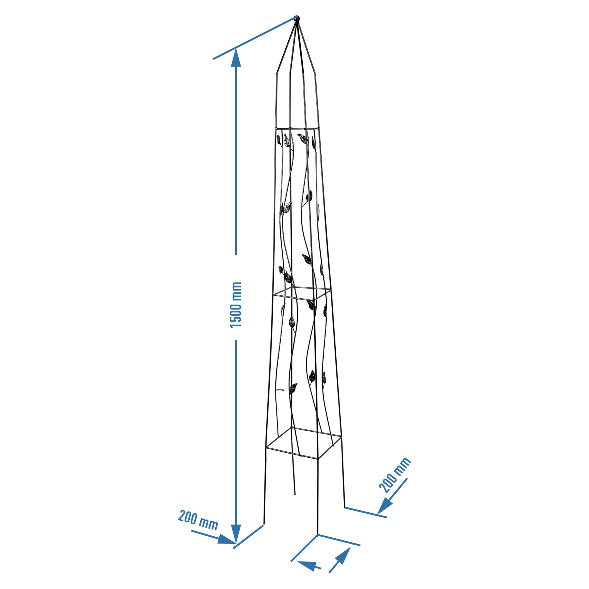 Metalinė pergolė - Piramidė, 150cm kaina internetu