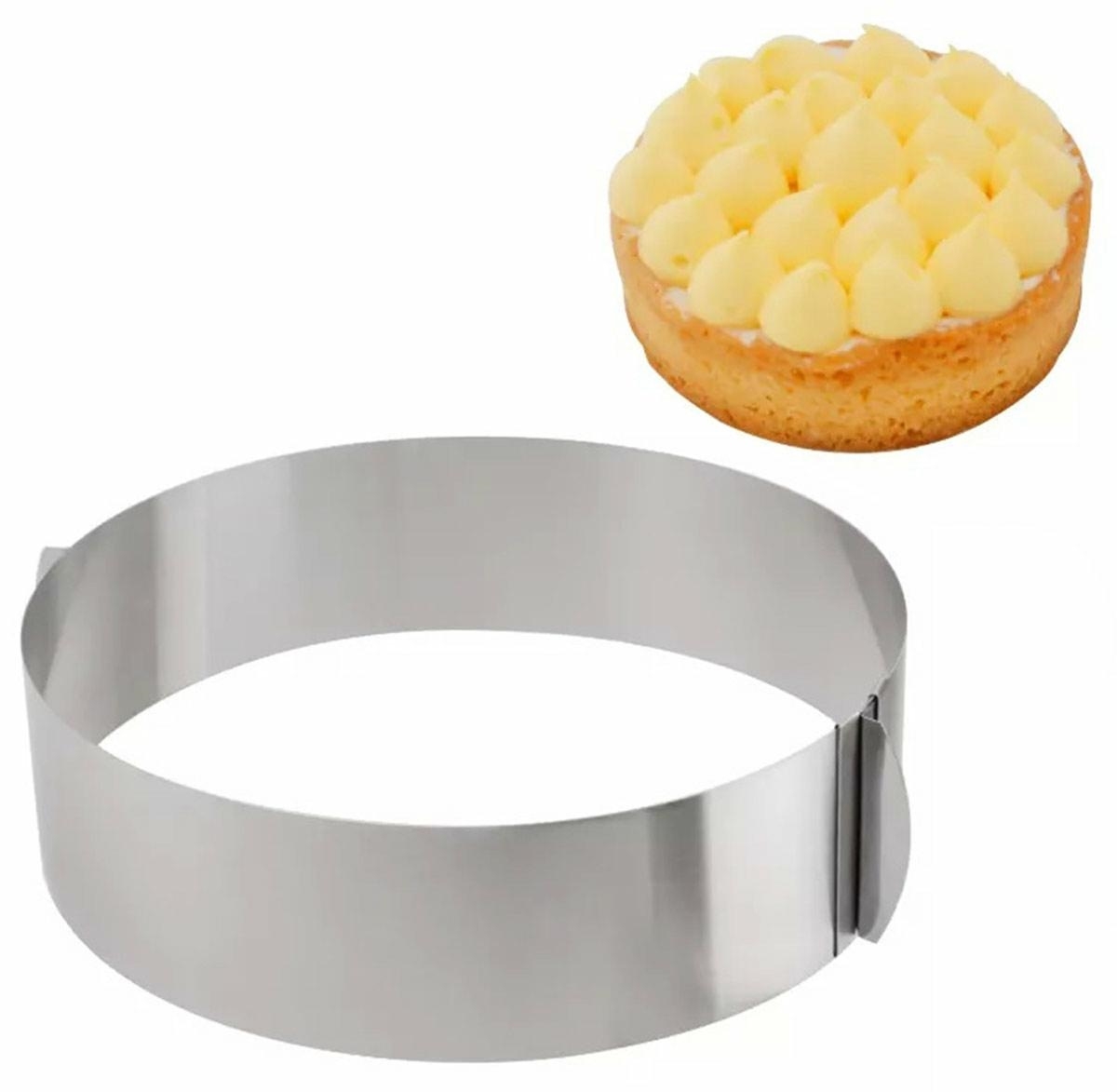 Metalinė torto formavimo juosta – 16–30 cm kaina internetu