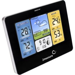 Meteorologinė stotis RCC – Elektroninė, bevielė, jutiklinė, juoda kaina internetu