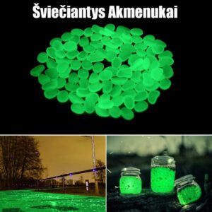 Naktį Šviečiantys Akmenukai (žalia) kaina internetu