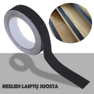 Neslidi laiptų juosta (juoda) kaina internetu