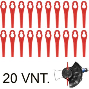 Plastikiniai vėjapjovės peiliukai 20vnt. kaina internetu
