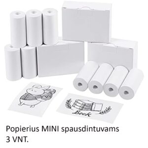 Popierius MINI spausdintuvams, 3vnt. kaina internetu