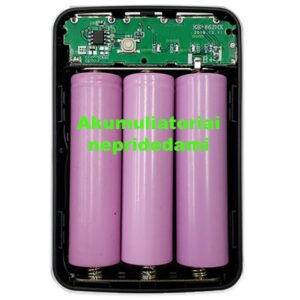 Powerbank baterijos dėklas kaina internetu