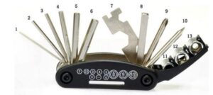 Raktų rinkinis dviračio remontui kaina internetu