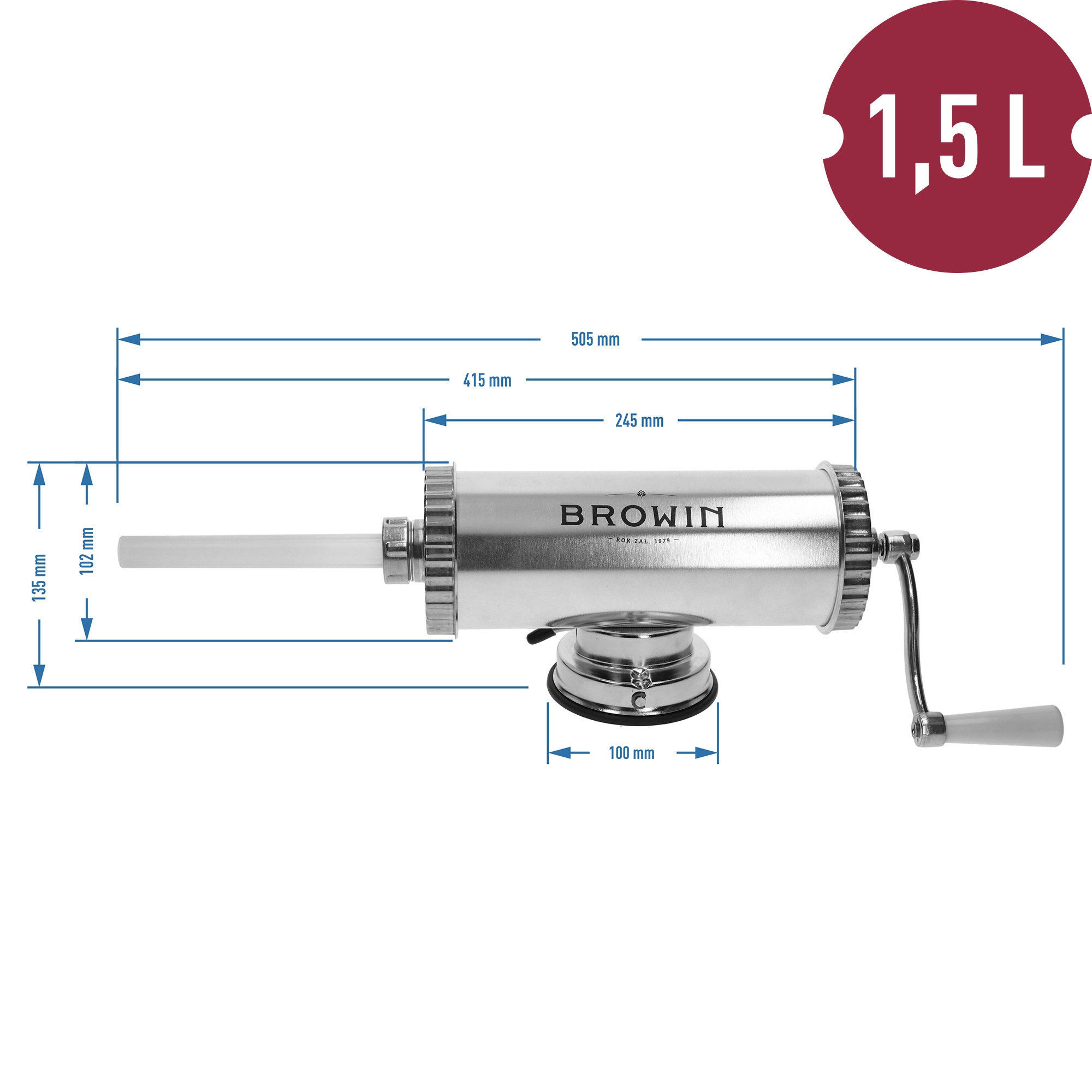 Rankinis horizontalus kimštuvas 1,5kg kaina internetu