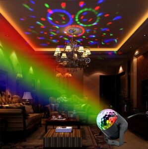 RGB LED disko kamuolys kaina internetu