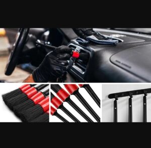 Šepetėlių rinkinys automobilio salono valymui kaina internetu