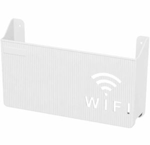 Sieninė lentyna Wi-Fi maršrutizatoriui (Balta) kaina internetu