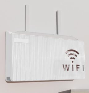 Sieninė lentyna Wi-Fi maršrutizatoriui (Balta) kaina internetu