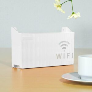 Sieninė lentyna Wi-Fi maršrutizatoriui (Balta) kaina internetu