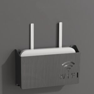 Sieninė lentyna Wi-Fi maršrutizatoriui (Juoda) kaina internetu
