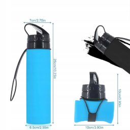 Silikoninė gertuvė 600ml. - Mėlyna kaina internetu