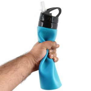 Silikoninė gertuvė 600ml. - Mėlyna kaina internetu