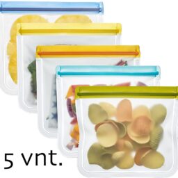 Silikoniniai šaldymo maišeliai, 5 vnt. kaina internetu