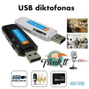Slaptas USB Diktofonas kaina internetu