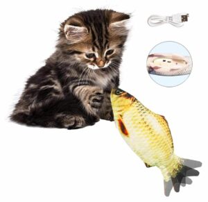 Šokinėjanti žuvis - žaislas katei kaina internetu