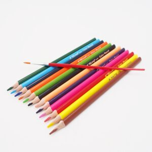 Spalvoti pieštukai + teptukas kaina internetu