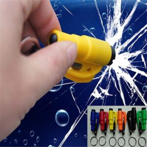 Stiklo plaktukas "ResQme" su saugos diržo nupjovimo peiliu kaina internetu