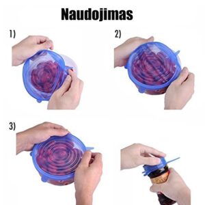 TAMPRIŲ SILIKONINIŲ DANGTELIŲ RINKINYS (6 VNT.) kaina internetu