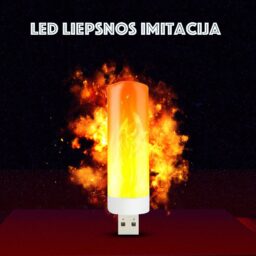 USB liepsnos imitacijos LED kaina internetu