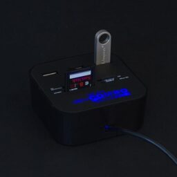 USB šakotuvas su kortelių skaitytuvu kaina internetu