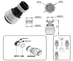 Vandens Maišytuvo galvutė "Exclusive" kaina internetu
