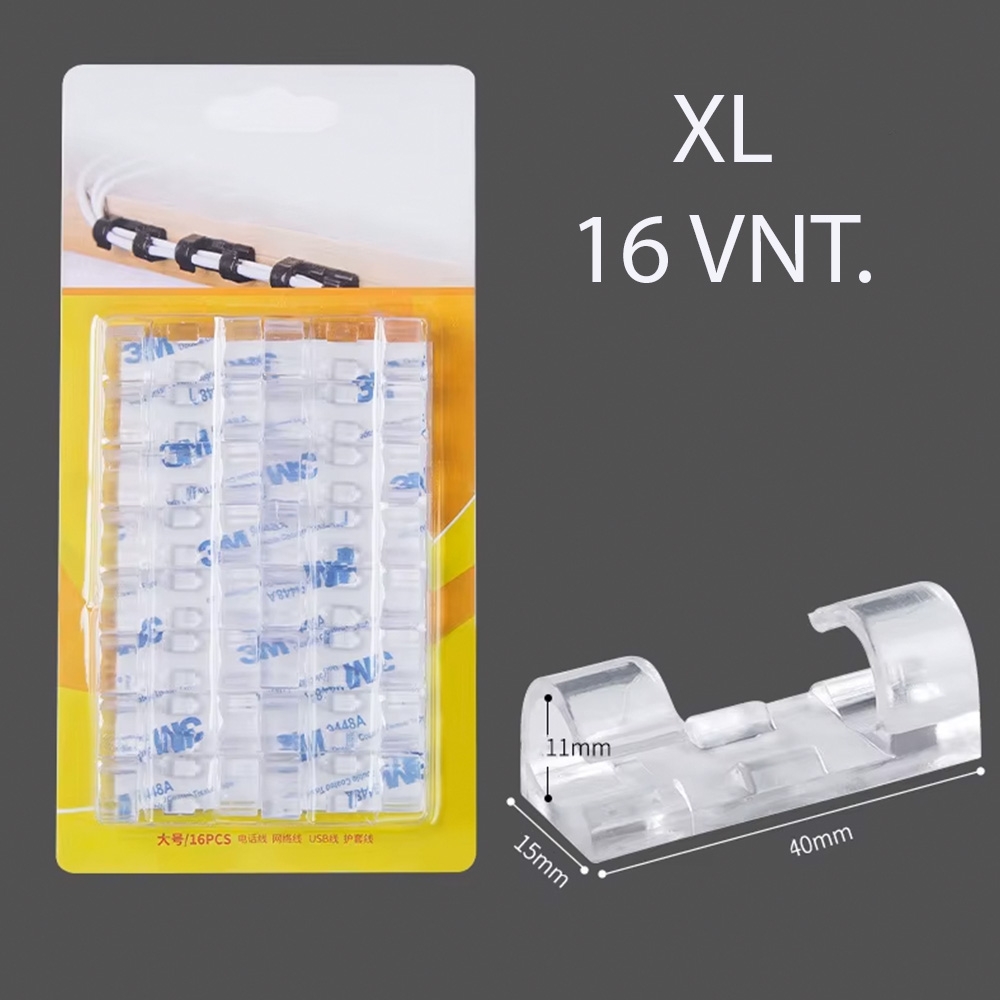 XL laidų laikikliai, 16 vnt. kaina internetu