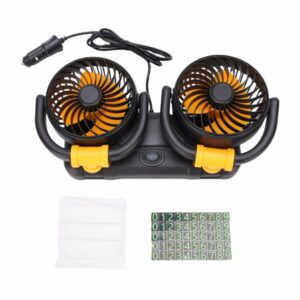 12V Dvigubas automobilio ventiliatorius kaina internetu