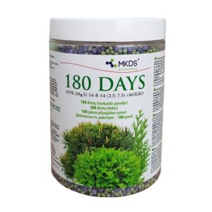 180 DAYS ilgo poveikio trąšos spygliuočiams ir visžaliams, 1 kg kaina internetu