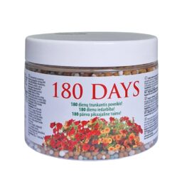 180 DAYS ilgo poveiko trąšos žydintiems augalams, 500 g kaina internetu