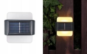 2 vnt. saulės energija įkraunami sieniniai šviestuvai kaina internetu