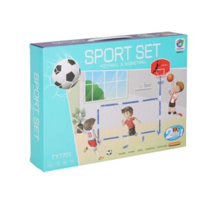 2in1 sporto rinkinys vaikams – futbolo vartai ir krepšinio lenta kaina internetu