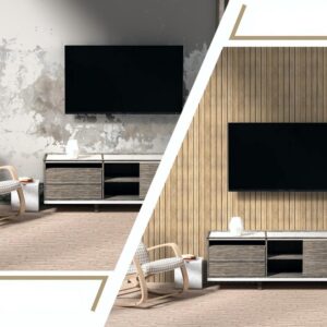 3D dekoratyvinė sienų panelė (lipni) – medžio imitacija 300 x 45 cm kaina internetu