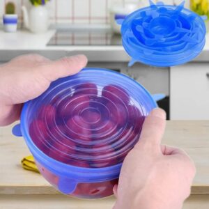 6 dalių silikoninių maisto dangtelių rinkinys kaina internetu