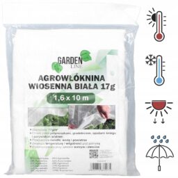 Agroplėvelė 1,6 x 10 m pavasarinė balta 17 g/m² kaina internetu