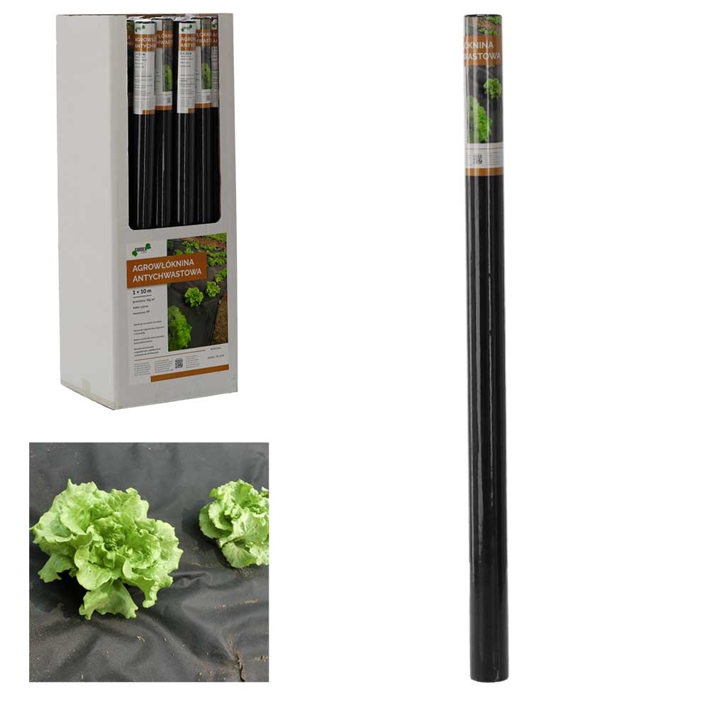 Agroplėvelė nuo piktžolių 1 x 10 m, juoda, 50 g/m² kaina internetu
