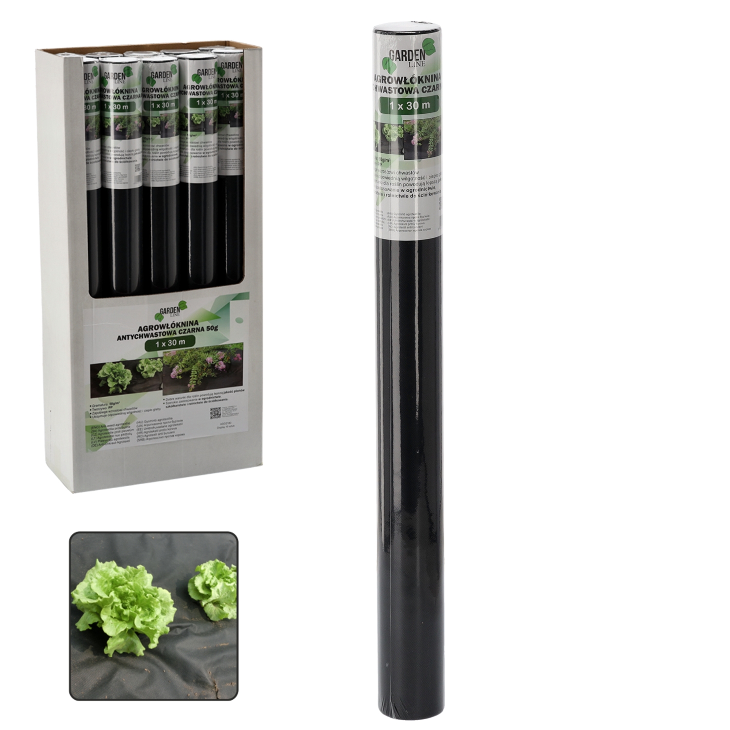 Agroplėvelė nuo piktžolių 1 x 30 m juoda 50 g/m² kaina internetu